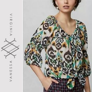 VANESSA VIRGINIA Silk Blouse ANTHRO